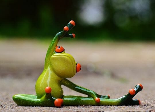 Ein bisschen Yoga im Büro.
