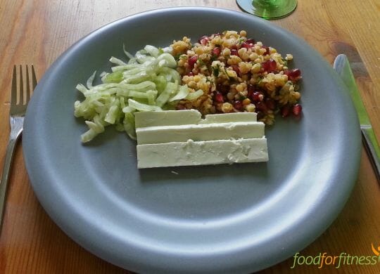 Linsensalat gepaart mit Fenchel und Feta.